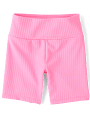 Girls Quick Dry Textured Ribbed Bike Shorts