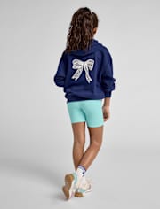 Short cycliste côtelé texturé à séchage rapide pour filles