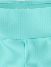 Girls Quick Dry Textured Ribbed Bike Shorts