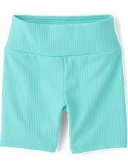 Girls Quick Dry Textured Ribbed Bike Shorts