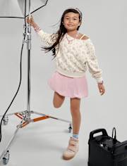 Jupe-short à bulles à séchage rapide pour filles