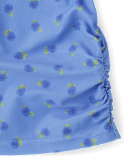 Girls Floral 4-Piece Swimsuit