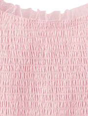 Girls Smocked Tulle Ruffle Dress