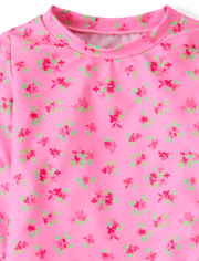 Girls Floral 3-Piece Swimsuit