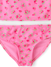 Girls Floral 3-Piece Swimsuit