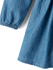 Girls Chambray Smocked Dress