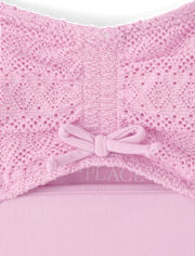 Girls Lace Cut-Out One Piece Swimsuit