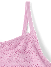 Girls Lace Cut-Out One Piece Swimsuit