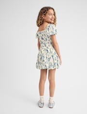 Girls Mommy And Me Floral Bubble Dress