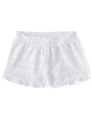 Short de plage à volants et dentelle pour filles