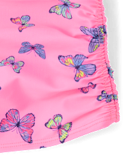 Girls Butterfly Ruched Tankini Swimsuit