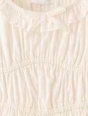 Girls Clip Dot Ruffle Dress