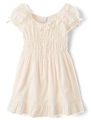 Girls Clip Dot Ruffle Dress