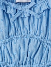 Girls Clip Dot Ruffle Dress