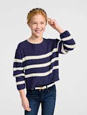 Girls Striped Sweater