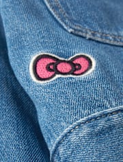 Girls Hello KittyÂ® And Friends Embroidered Denim Jacket