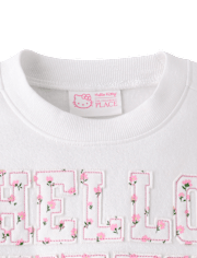 Girls Hello Kitty® Embroidered Premium Fleece Sweatshirt