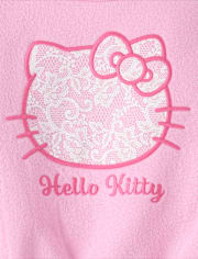 Girls Hello KittyÂ® Embroidered Premium Fleece Sweatshirt