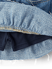 Girls Hello Kitty® And Friends Embroidered Tiered Denim Skort