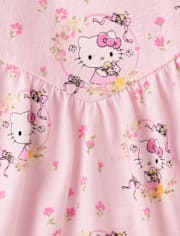 Girls Hello Kitty® Print Corset Drop Waist Dress