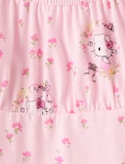 Girls Hello Kitty® Print Corset Drop Waist Dress
