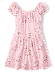 Girls Hello Kitty® Print Corset Drop Waist Dress