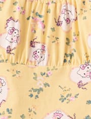 Girls Hello Kitty® Print Corset Drop Waist Dress