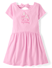 Girls Hello Kitty® And Friends Applique Bow Back Dress