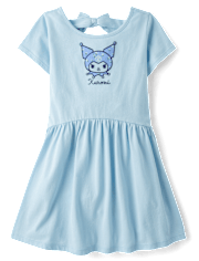 Girls Hello KittyÂ® And Friends Applique Bow Back Dress