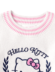 Girls Hello KittyÂ® Embroidered Sweater