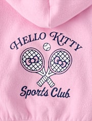 Girls Hello Kitty® Side Stripe Bow Premium Fleece Zip Up Hoodie