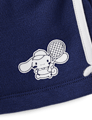 Girls Hello KittyÂ® Side Stripe Bow Premium Fleece Shorts