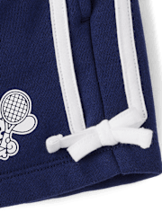 Girls Hello KittyÂ® Side Stripe Bow Premium Fleece Shorts