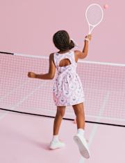 Girls Hello KittyÂ® Quick Dry Tennis Cut Out Active Dress