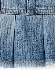 Girls Denim Pleated Skort