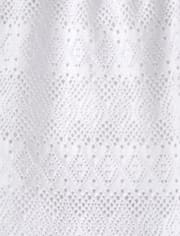 Girls Lace Wide Leg Cover-Up Pants