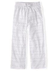 Girls Lace Wide Leg Beach Pants