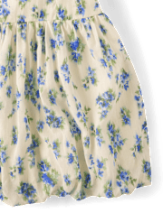 Womens Mommy And Me Floral Textured Mini Bubble Dress