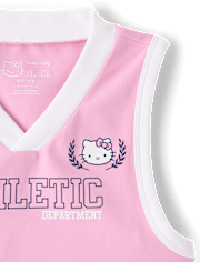 Girls Hello KittyÂ® Quick Dry Contrast Tank Top