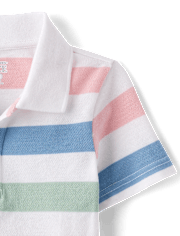 Baby And Toddler Boys Striped Soft Pique Polo