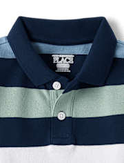 Baby And Toddler Boys Striped Soft Pique Polo