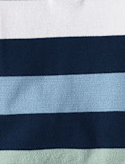 Baby And Toddler Boys Striped Soft Pique Polo