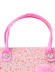 Étui à lunettes de soleil à paillettes en forme de cœur pour filles