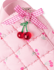 Girls Cherry Quilted Belt Bag