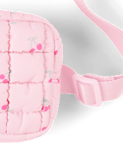 Girls Cherry Quilted Belt Bag