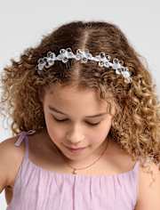 Girls Beaded Floral Headband