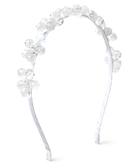 Bandeau fleuri à perles pour filles