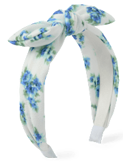 Girls Floral Bow Headband