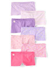 Girls Floral Girl Short Underwear 7-Pack