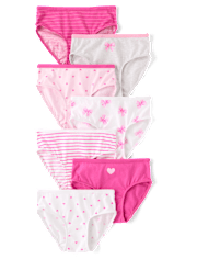 Toddler Girls Bow Brief Underwear 7-Pack